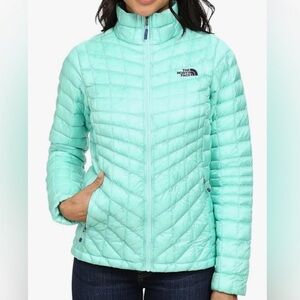 The North Face Thermoball Puffer Jacket Blue Green Teal Small